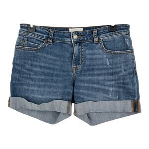 Caslon Shorts boyfriend denim cuffed blue size 25